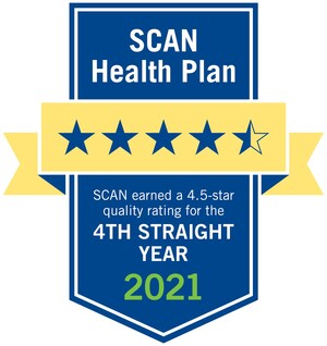 SCAN Health Plan Earns 4.5-Star Medicare Rating for Fourth Straight Year, Named to U.S. News Best List for Third Straight Year