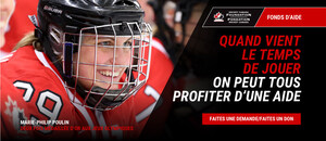 Le Fonds d'aide de la fondation Hockey Canada fournira 1 million $ pour aider les jeunes à faire un retour au hockey