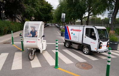 Purolator rolls out more e-bikes and new electric low-speed vehicles in Toronto, Ont., and Montreal, Que. (CNW Group/Purolator Inc.)