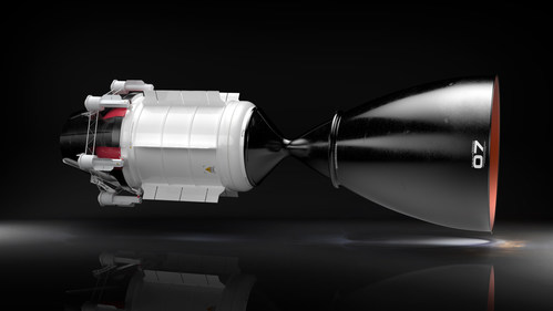 New design concept from Ultra Safe Nuclear Technologies (USNC-Tech) as part of a study on nuclear thermal propulsion (NTP) flight demonstration for deep space missions, such as crewed missions to the moon and Mars.
