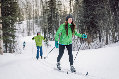 Heading into winter, Travel Alberta encourages Albertans to enjoy the outdoors for their own emotional and physical wellbeing, while supporting local small businesses and communities--like these three friends cross country skiing at the Wapiti Nordic Ski Club, a hidden gem in the Wapiti corridor region of Grande Prairie. The centre offers 35 kilometres of trails and year-round activities. (Photo credit: Travel Alberta) (CNW Group/Travel Alberta)