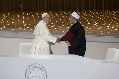 His Holiness Pope Francis and Grand Imam of Al-Azhar His Eminence Dr Ahmad al Tayeb