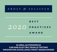 NI Commended by Frost &amp; Sullivan for Pioneering Testing Technologies for Autonomous and Electric Vehicles
