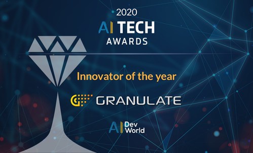 Granulate Wins Innovator Of The Year In 2020 AI Tech Awards
