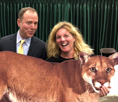 Congressman Adam Schiff and Beth Pratt, California Executive Director for the National Wildlife Federation.