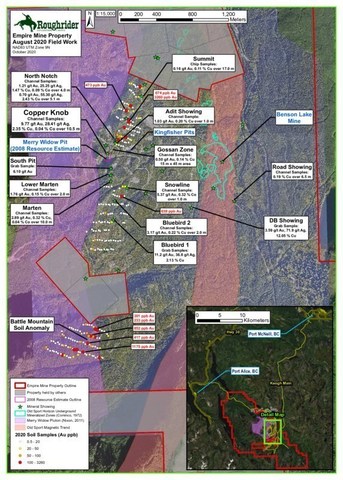 Roughrider October 20, 2020 News Release- Figure 1 (CNW Group/Roughrider Exploration Limited)