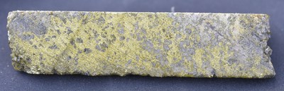Figure 4– Mineralized drill core from 602 metres in DDH20-SD-460D showing high-grade copper replacement style mineralization. The 1.00m sample ran 12.67% CuEq(¹) (CNW Group/Sun Metals)