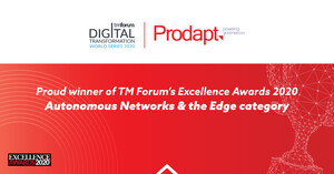Prodapt is a Proud Winner of TM Forum's Excellence Award 2020 in the Autonomous Networks &amp; the Edge Category