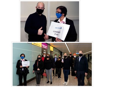 In a global initiative to enable safer air and cross-border travel, Internova Travel Group (including CEO J.D. O'Hara, top) joined The Commons Project Foundation in successfully testing its CommonPass digital health pass for travelers to document their verified COVID-19 test status on a transatlantic flight.
