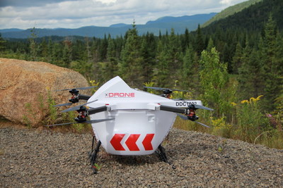 DDC’s Sparrow drone delivery solution intended to limit person-to-person contact on the island communities’ ferry services by transporting COVID-19 related cargo such as personal protection equipment (PPE), hygiene kits, test kits, test swabs, etc by drone as an alternative delivery method. (CNW Group/Drone Delivery Canada)