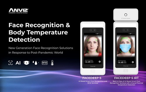 FaceDeep 5 is Anviz's newest smart face recognition terminal with a temperature screening function