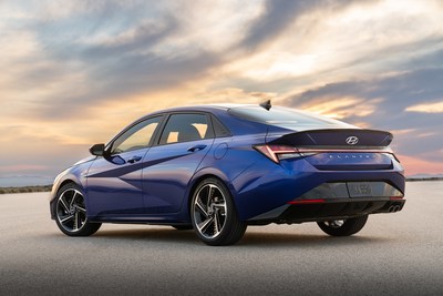 Hyundai Announces Pricing for New Feature-Rich 2021 Elantra Lineup - 2021 Elantra N Line shown here.