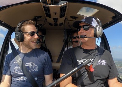 The Flying Eyes team takes a flight with Steve Bush from Lonestar Helicopters and YouTuber Micah Muzio.