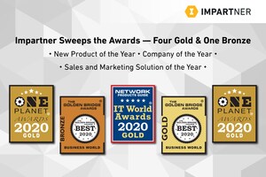 Impartner Racks up the Award Medals: Bringing Home Four Golds and One Bronze for New Product of the Year, Company of the Year and Sales and Marketing Intelligence Solution