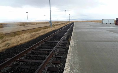 An industrial rail head and rail yard designed by Cushing Terrell for the Army National Guard in Idaho.