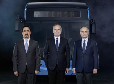 (left to right) Tolga Kaan Doğancıoğlu – Temsa CEO, Cenk Alper – Sabancı Holding CEO, Cevdet Alemdar - Industry SBU President of Sabancı Holding (PRNewsfoto/TEMSA)