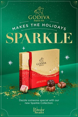 Seasonal offerings from GODIVA include limited-edition Sparkle Collection chocolates, festive truffles, warm peppermint and cinnamon spice beverages, and more!