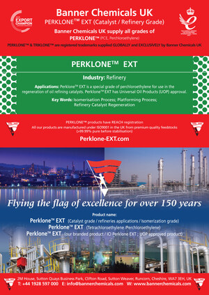 World's Sole Owner of PERKLONE and TRIKLONE Now Supplying Saudi Arabia Oil &amp; Petroleum Refineries; PERKLONE EXT; Catalyst grade, UOP Approved