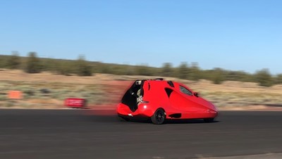 In runway tests, the Switchblade flying sports car hit 88 mph, the take-off speed of the vehicle - the same speed the Back to the Future DeLorean had to reach before it could travel through time.