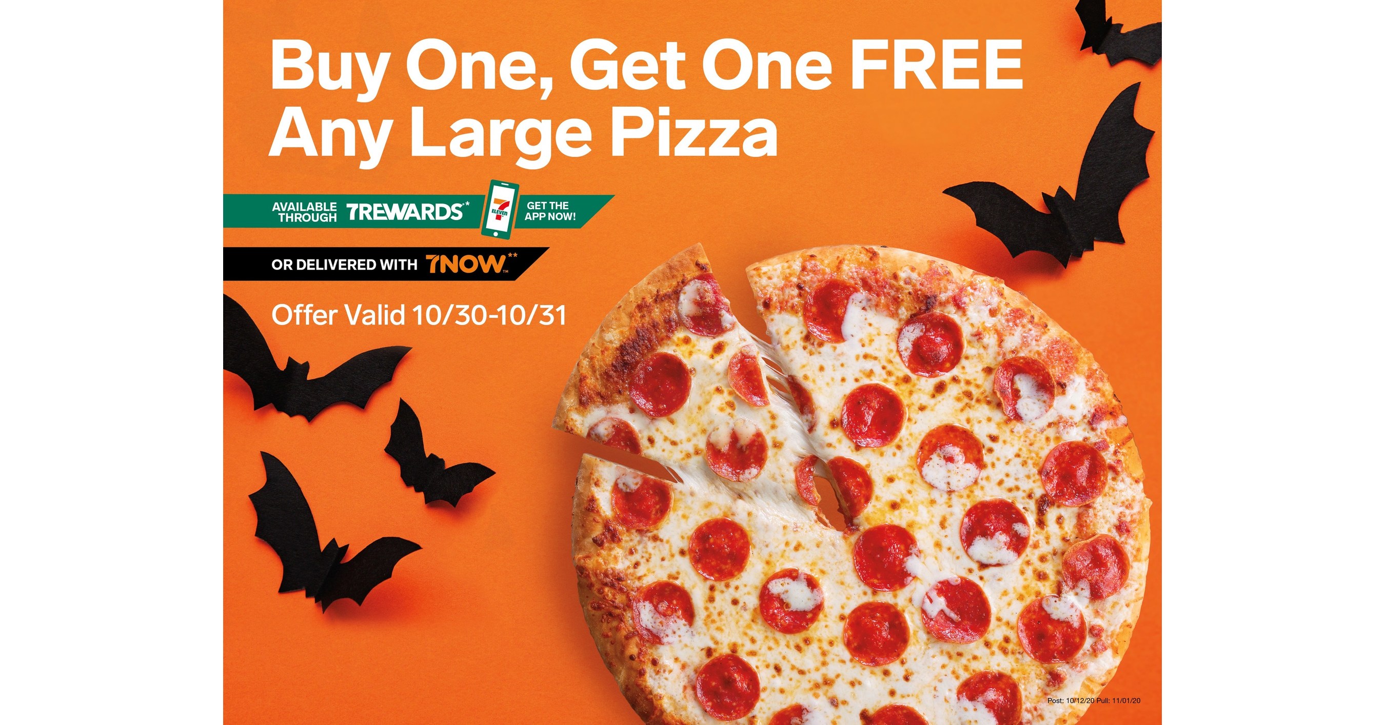 No Tricks Here, 7Eleven Offers BOGO Pizza Treat this Halloween