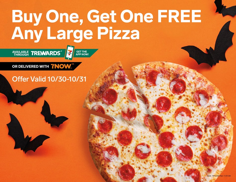Grab BOGO Pizza at 7-Eleven on Halloween!