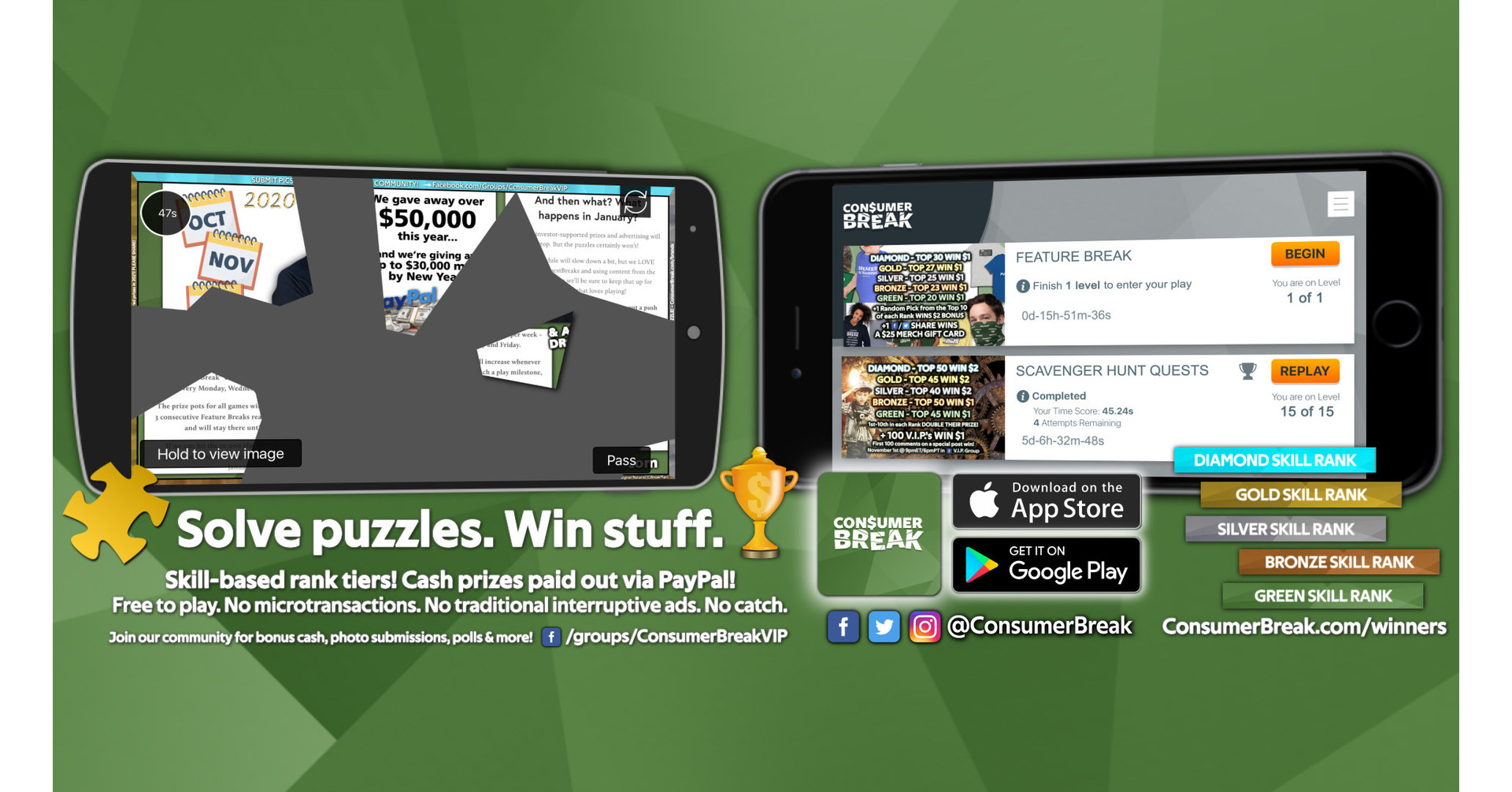 Consumerbreak App Is Awarding Up To 30k Via Sponsored Jigsaw Puzzle Contests