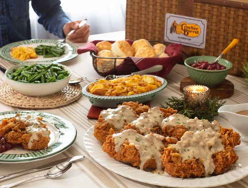 In recognition of Military Family Appreciation Month, Cracker Barrel will donate a $10 Cracker Barrel gift card to Operation Homefront for each Country Fried Turkey Family Meal Basket sold in the month of November (up to $50,000) to ensure military families across the country are able to share in the tradition of a warm, homestyle holiday meal this season. To place an order, visit crackerbarrel.com/giveback.