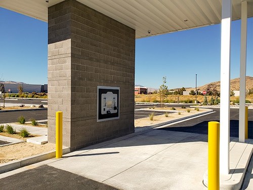 Innovative DMV drive through kiosk installed at the Nevada DMV office located in South Reno.