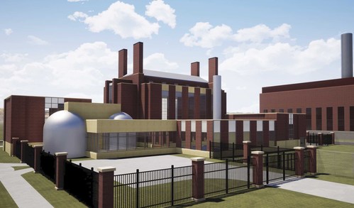 Rendering of the Ultra Safe Nuclear Corp. Micro Modular Reactor proposed for construction on the University of Illinois at Urbana-Champaign campus, the first U.S. university research and test reactor to be deployed in nearly 30 years. (PRNewsfoto/Ultra Safe Nuclear Corporation)