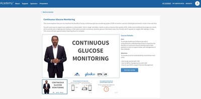The Academy education programme provides online courses about diabetes technology for healthcare professionals and is delivered through video modules, like this one.