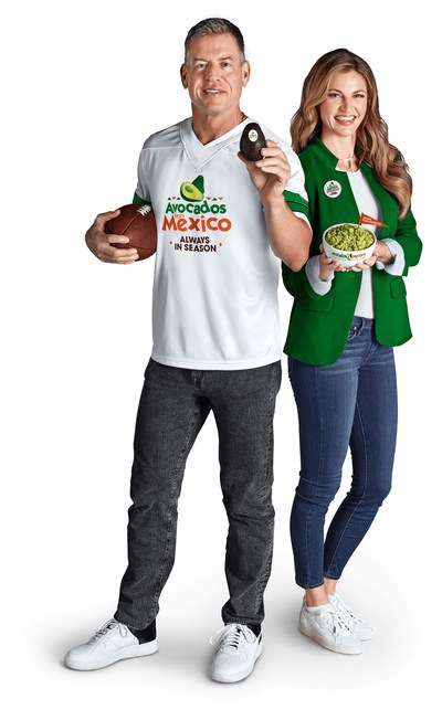Avocados From Mexico partners with sportscasters Troy Aikman and Erin Andrews for “Make The Big Game Your Bowl Game” shopper engagement program, featuring POS merchandising solutions and in-store merchandising available for free to all grocery retailers.