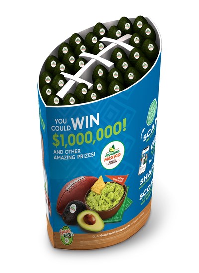 Avocados From Mexico’s in-store merchandising and POS kit solutions for “Make The Big Game Your Bowl Game” build excitement for guacamole ahead of the Big Game.