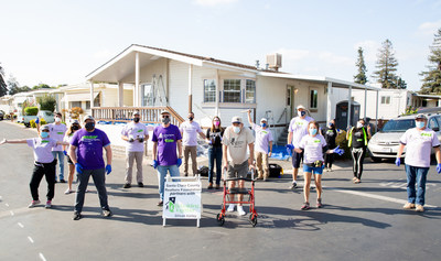 Members of the Santa Clara County REALTORS Foundation participate in Rebuilding Day in San Jose, CA.