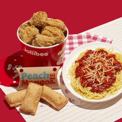 Jollibee’s world-famous fried chicken along with its Jolly Spaghetti and Peach Mango Pie are arriving in more locations around the U.S. in Texas and California as well as Ontario, Canada. (Photo credit: Jollibee)