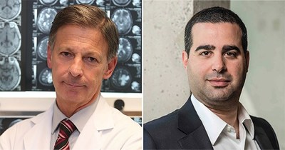 José Obeso, MD, PhD, (left) of of the Centro Integral de Neurociencias (HM CINAC) in Madrid and Nir Lipsman, MD, PhD, (right) of Sunnybrook Health Sciences Centre in Toronto. Each doctor is leading a clinical trial using focused ultrasound to target the striatum in patients with Parkinson's disease.