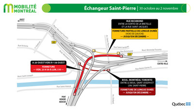 changeur Saint-Pierre, fin de semaine du 30 octobre (Groupe CNW/Ministre des Transports)