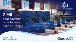 Électrification des transports - Québec soutient la croissance de l'entreprise AddÉnergie