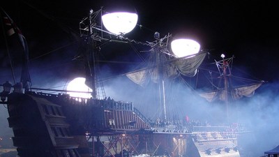 Airstar balloon lights on set (CNW Group/William F. White International Inc)