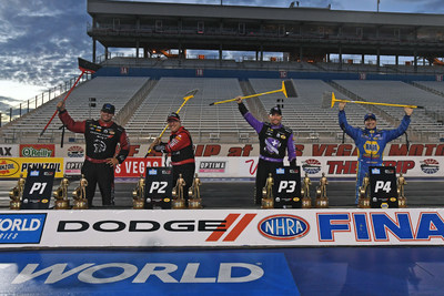 Dodge drivers Matt Hagan, Tommy Johnson Jr., Jack Beckman and Ron Capps dominated the NHRA Funny Car class finishing 1-2-3-4 and combined for a season sweep of all 11 national events.