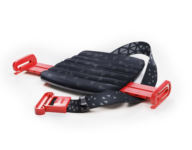 The all-new and improved mifold Comfort grab-and-go booster. The protective shell features a modern "Mountain Ridge" design, including Anti-Slip Grip Pads. Available in three vibrant colors: Charcoal Gray, Royal Purple, and Ocean Blue. All mifold seats, uses a patented technology that positions the child on the vehicle seat, then ensures optimal seat belt fit. The new CompactComfort seat cushion is 3X thicker, making mifold Comfort a great choice for long as well as short journeys.