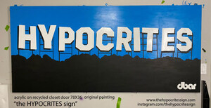 Anonymous Street Artist Changes "The Hollywood Sign" to Read HYPOCRITES Day Before the Election