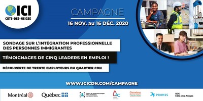 Campagne pour sonder les employeurs de Cte-des-Neiges sur l'intgration en emploi des personnes immigrantes (Groupe CNW/Centre de recherche d'emploi Cte-des-Neiges)