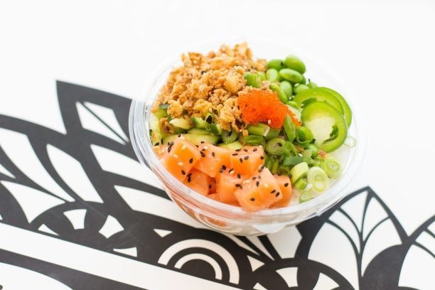 Aloha Poke's Atlantic Salmon are farm raised in one of the most optimal & sustainable ecosystems, the cold coasts of southern Chile. These clean, glacier-fed waters ensure that the salmon maintain their naturally high fat & oil content.. without added antibiotics.