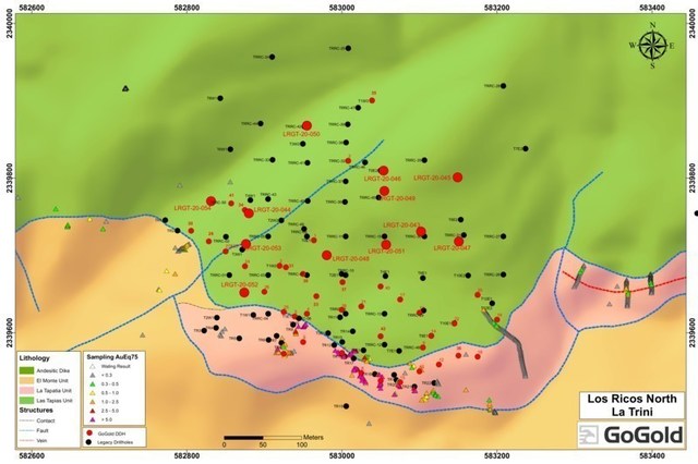 Plan View - La Trini (CNW Group/GoGold Resources Inc.)