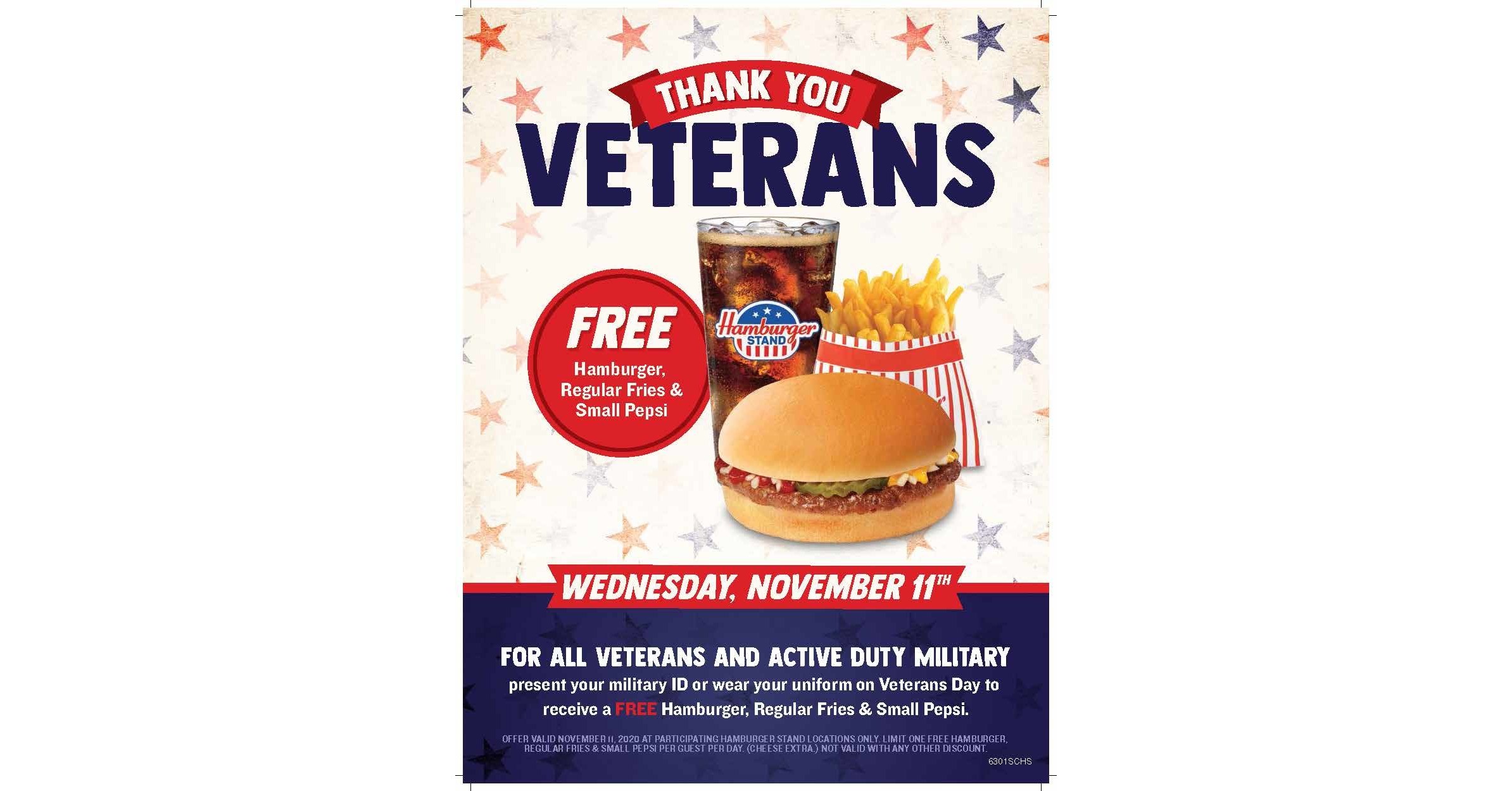 Hamburger Stand Offers Veterans & ActiveDuty Service Members a Free