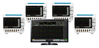 TekScope PC Software, with enhanced Multi-Scope Analysis, allows remote users to view and analyze data from up to 32 channels from multiple scopes at the same time.