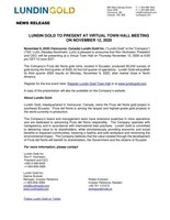Lundin Gold to Present at Virtual Town Hall Meeting on November 12, 2020 (CNW Group/Lundin Gold Inc.)