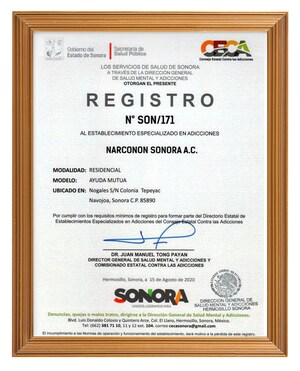 Narconon Navojoa Receives Recognition by the Sonoran State Government