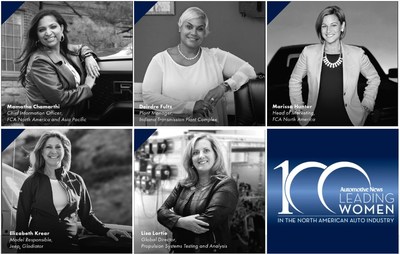Five FCA executives have been named among the 100 Leading Women in the North American auto industry by Automotive News. This prestigious leadership list “recognizes women who are leaders in the automotive field – those who make major decisions and have significant influence at their companies,” according to the publication.