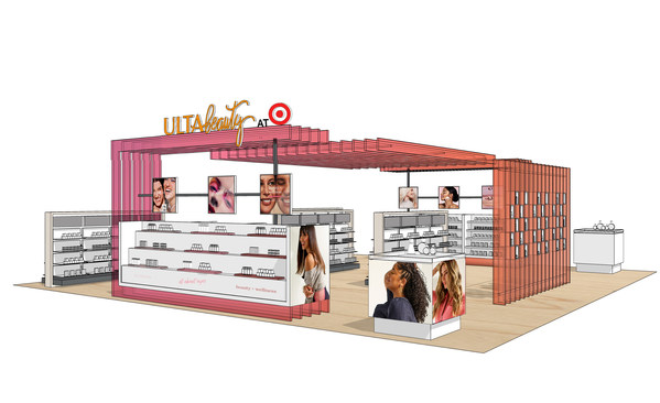 This is illustrative of the collaboration between Target and Ulta Beauty to showcase the distinctive Ulta Beauty experience that will live within select Target locations starting in 2021. This is not reflective of a final design.